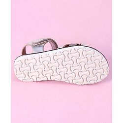 Cute Walk by Babyhug Velcro Closure Formal & Party Wear Sandals - Silver (Strap Logo May Vary)