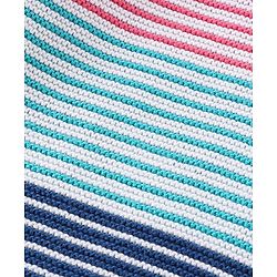 Babyhug Organic Cotton Knit Full Sleeves Striped Sweater Set - Pink & Blue