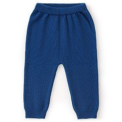 Babyhug Organic Cotton Full Sleeves Sweater Set Color Block Design- Mustard & Blue