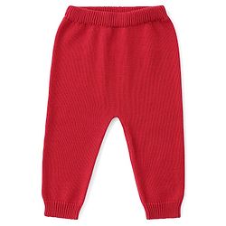 Babyhug Organic Cotton Knit Full Sleeves Striped Sweater Set - Red & Blue