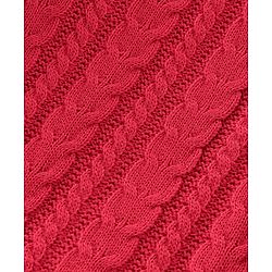 Babyhug Knitted Full Sleeves Sweater With Cable Knit Design - Red