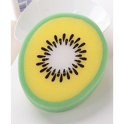 Kiwi Shaped Bath Sponge - Green & Yellow