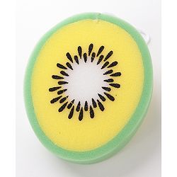 Kiwi Shaped Bath Sponge - Green & Yellow