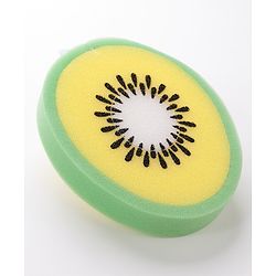 Kiwi Shaped Bath Sponge - Green & Yellow