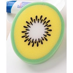 Kiwi Shaped Bath Sponge - Green & Yellow
