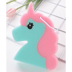 Unicorn Shaped Bath Loofah - Green & Pink