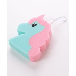 Unicorn Shaped Bath Loofah - Green & Pink