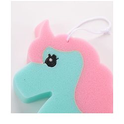 Unicorn Shaped Bath Loofah - Green & Pink