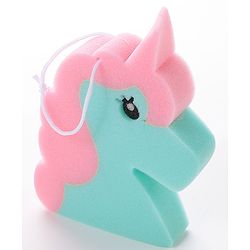 Unicorn Shaped Bath Loofah - Green & Pink