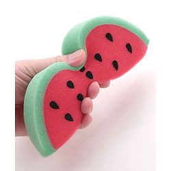 Watermelon Shaped Bath Sponge- Red
