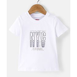 Babyhug Full Sleeves Party Blazer with T-Shirt Text Printed - Navy Blue & White