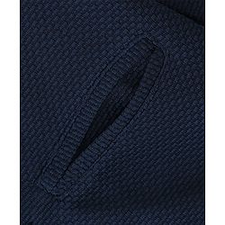Babyhug Woven Full Sleeves Solid Blazer with T-Shirt - Navy Blue