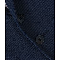 Babyhug Woven Full Sleeves Solid Blazer with T-Shirt - Navy Blue