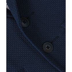 Babyhug Woven Full Sleeves Solid Blazer with T-Shirt - Navy Blue