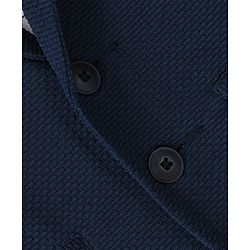 Babyhug Woven Full Sleeves Solid Blazer with T-Shirt - Navy Blue