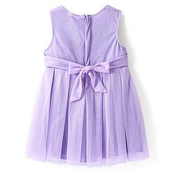 Babhyhug Woven Sleeveless All Over Glitter Party Frock - Lavender