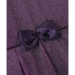 Babhyhug Woven Sleeveless All Over Glitter Party Frock - Purple