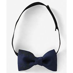 Babyhug Full Sleeves Party Shirt with Bow & Suspender Bird Print - Blue