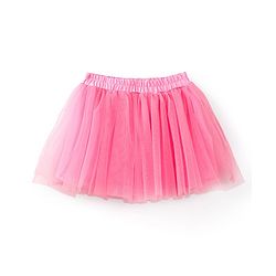 Babyhug Sleeveless Party Wear Skirt & Top Set With Bow Applique - Pink