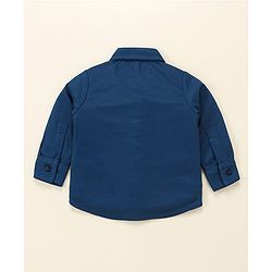 Babyhug Cotton Full Sleeves Party Wear Suit With Blazer Checkered - Navy Blue