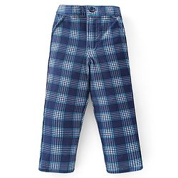 Babyhug Cotton Full Sleeves Party Wear Suit With Blazer Checkered - Navy Blue