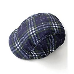 Babyhug Full Sleeves Solid Colour Shirt with Checks Trouser Cap Bow & Suspenders Set - Green & Navy Blue