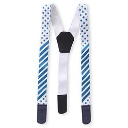 Babyhug Woven Half Sleeves Solid Shirt & Trouser Set with Bow Tie & Suspender - Blue & Grey