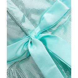 Babyhug Woven Sleeveless Metallic & Mesh Party Gown - Mint