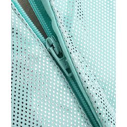 Babyhug Woven Sleeveless Metallic & Mesh Party Gown - Mint