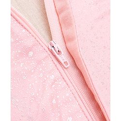 Babyhug Woven Sleeveless Glittery Party Frock - Blush Pink