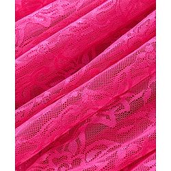 Babyhug Woven Sleeveless Party Frock with Lace Detailing - Fuchsia
