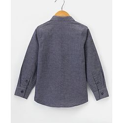 Babyhug Full Sleeves Solid Color Party Wear Shirt with Bow - Grey