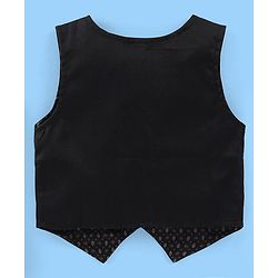 Babyhug Cotton  Woven Blend Full Sleeves Polka Dot Print  Party Suit- White & Black