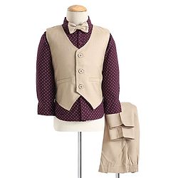 Babyhug Cotton Full Sleeves Party Wear Suit With Blazer Heart Print - Beige & Maroon