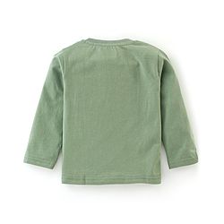 Babyhug Cotton Knit Full Sleeves Night Suit Bear Print - Green