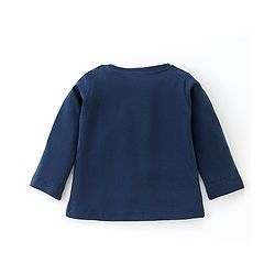 Babyhug Full Sleeves Cotton Night Suit Bear Print- Blue