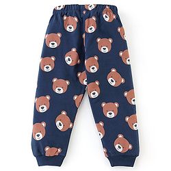 Babyhug Full Sleeves Cotton Night Suit Bear Print- Blue