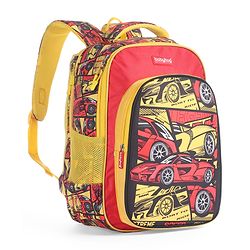 Babyhug School Backpack Extreme Speed Car Multicolor - 17 Inches