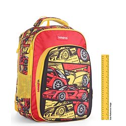 Babyhug School Backpack Extreme Speed Car Multicolor - 17 Inches