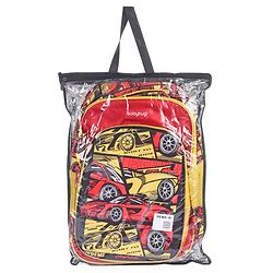Babyhug School Backpack Extreme Speed Car Multicolor - 17 Inches