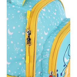 Babyhug Cute Monster School Backpack Blue - Height 16 Inches