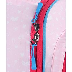 Babyhug Zebra Print School Backpack Pink - Height 16 Inches