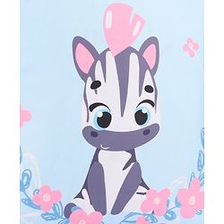 Babyhug Zebra Print School Backpack Pink - Height 16 Inches