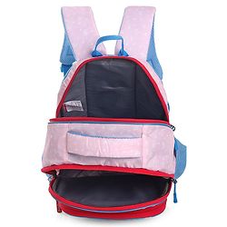 Babyhug Zebra Print School Backpack Pink - Height 16 Inches