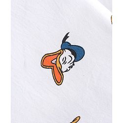 Babyhug Cotton Woven Half Sleeves Regular Collar Shirt Donald Duck Print- White