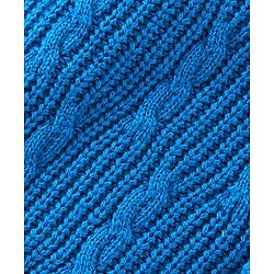 Babyhug Full Sleeves Cable Knit Pullover Sweater - Blue
