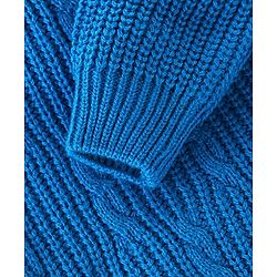 Babyhug Full Sleeves Cable Knit Pullover Sweater - Blue