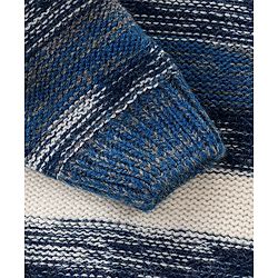 Babyhug Knit Full Sleeves Sweater with Striped Design - Blue
