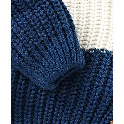 Babyhug Full Sleeves Colour Blocked     Pullovers - Navy Blue & Maroon