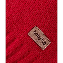 Babyhug Knit Full Sleeves Color Block Pullover Sweater  - White & Red